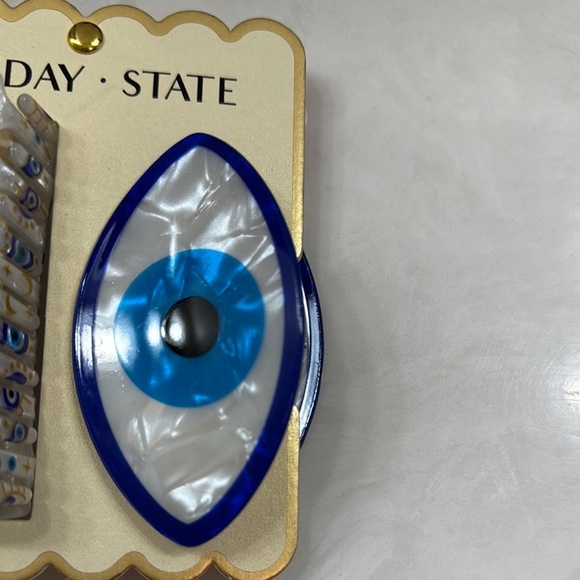 Sunday State Evil Eye Hair Clip Set NIP - Picture 2 of 5